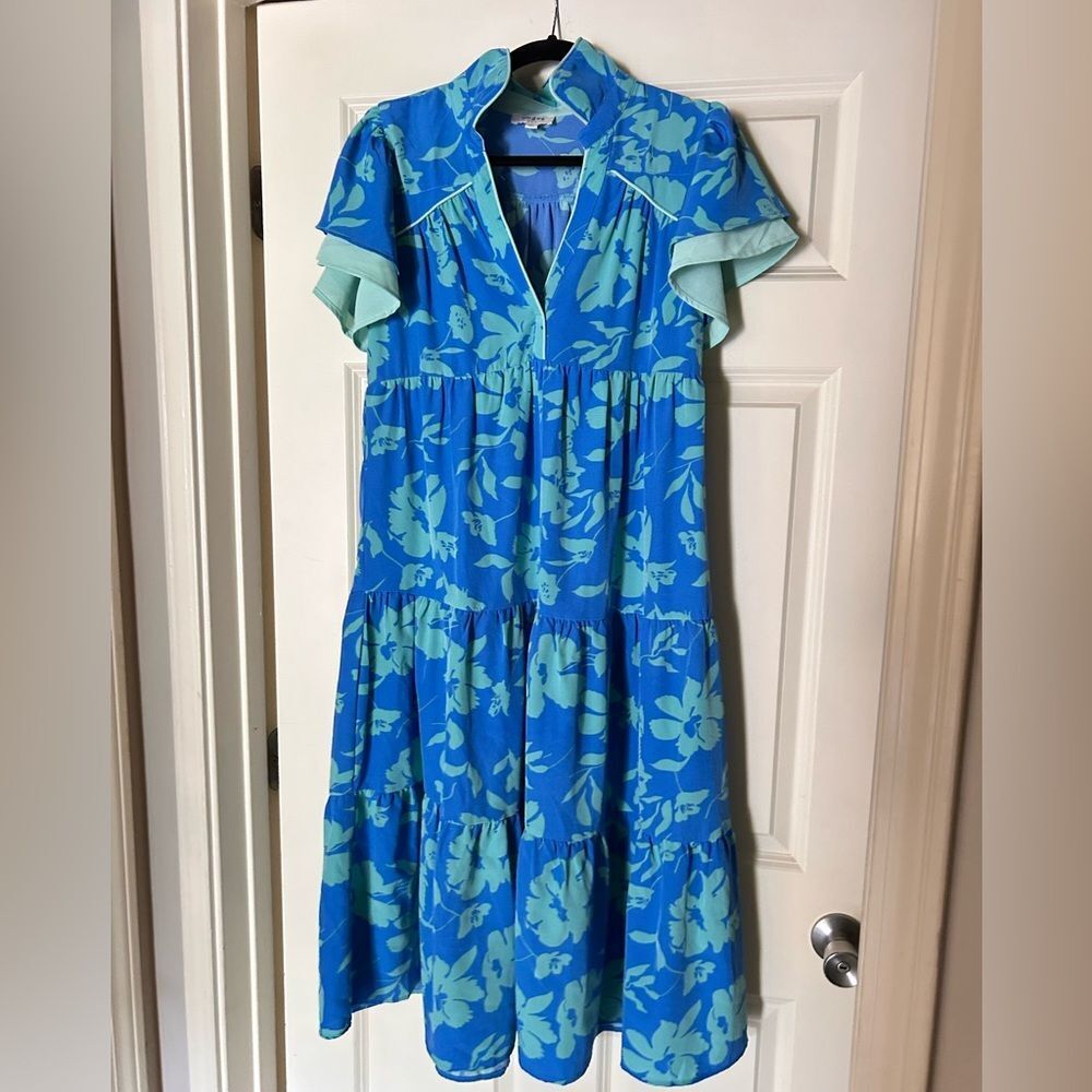 Umgee floral Sundress with Flutter Cap Sleeves Women’s Small